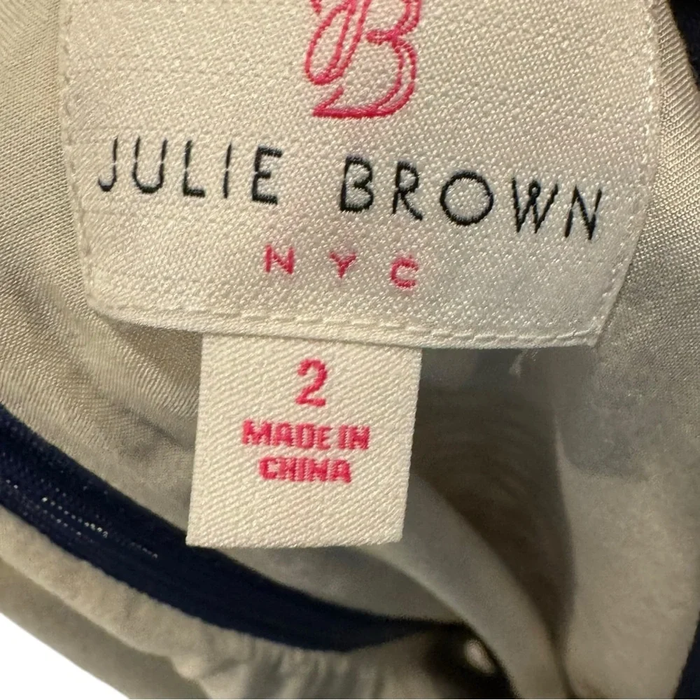 Julie Brown NYC Mod Polka Dot Linen‎ Blend Mini Dress Sz 2 hippie boho retro - Picture 5 of 9